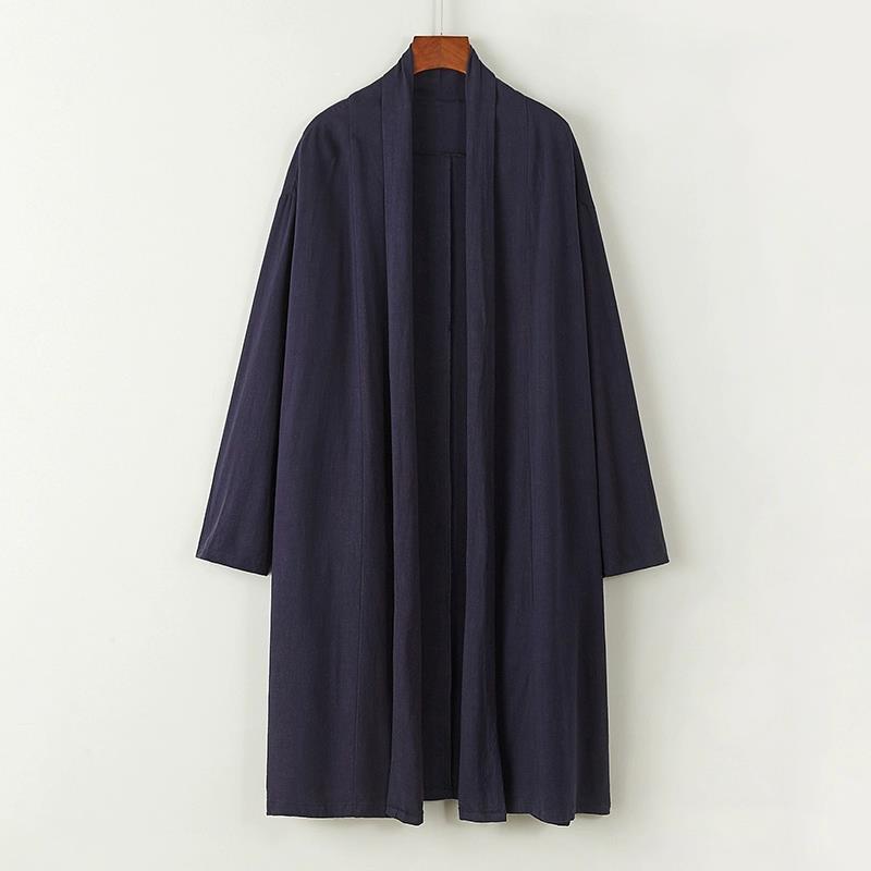 Men's Mandarin-collar mid-length trench coat by My Store in a structured, classic design