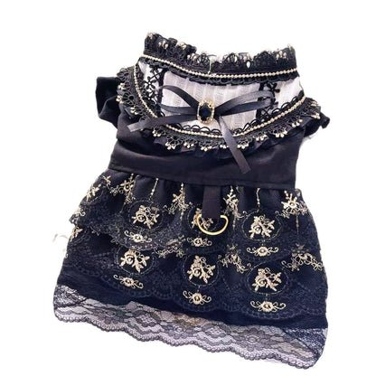 Gothic golden skirt cat and dog clothes by My Store
