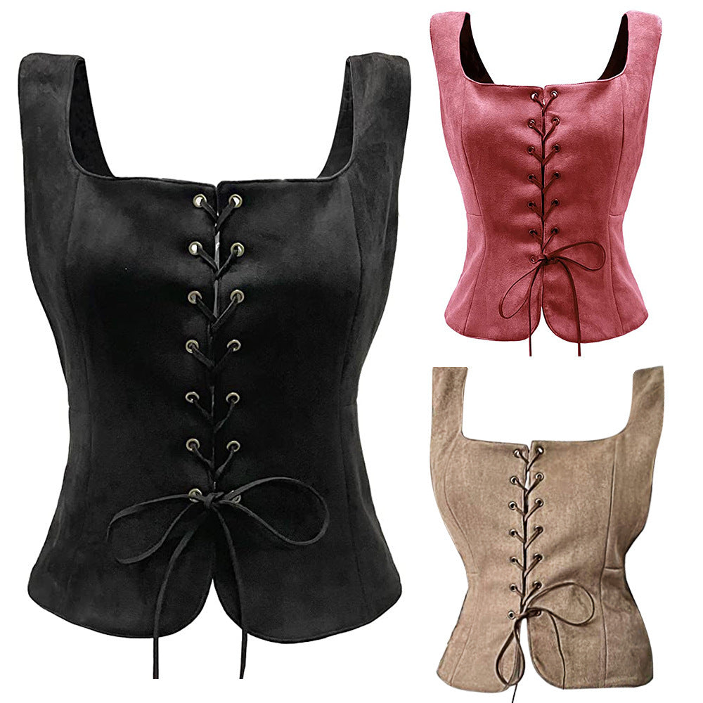 Suede vest Halloween costume by My Store, featuring a classic sleeveless design for costume wear