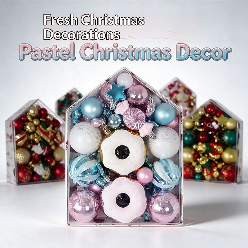 Christmas tree ornaments and decorations by My Store displayed for holiday decorating