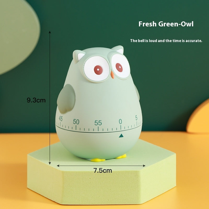 Homeworker learning time management timer and student alarm clock displayed on a plain background