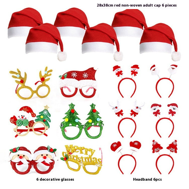 Christmas decorations glasses suit set in festive holiday design, product image geschniegelt