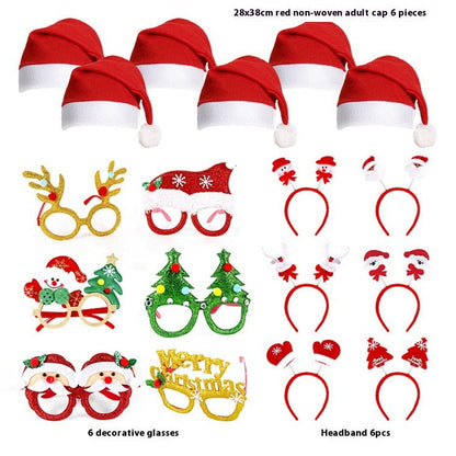 Christmas decorations glasses suit set in festive holiday design, product image geschniegelt