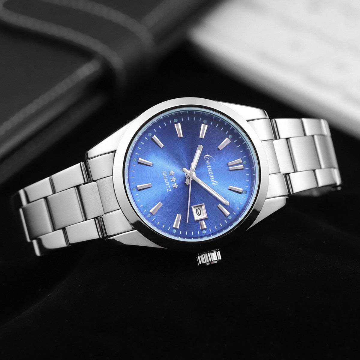 Business casual men's watch with stainless steel strap in a classic design