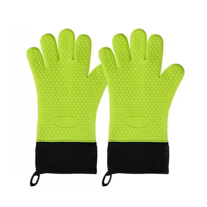 High-temperature-resistant, non-slip thickened insulated oven mitts for kitchen cooking and baking