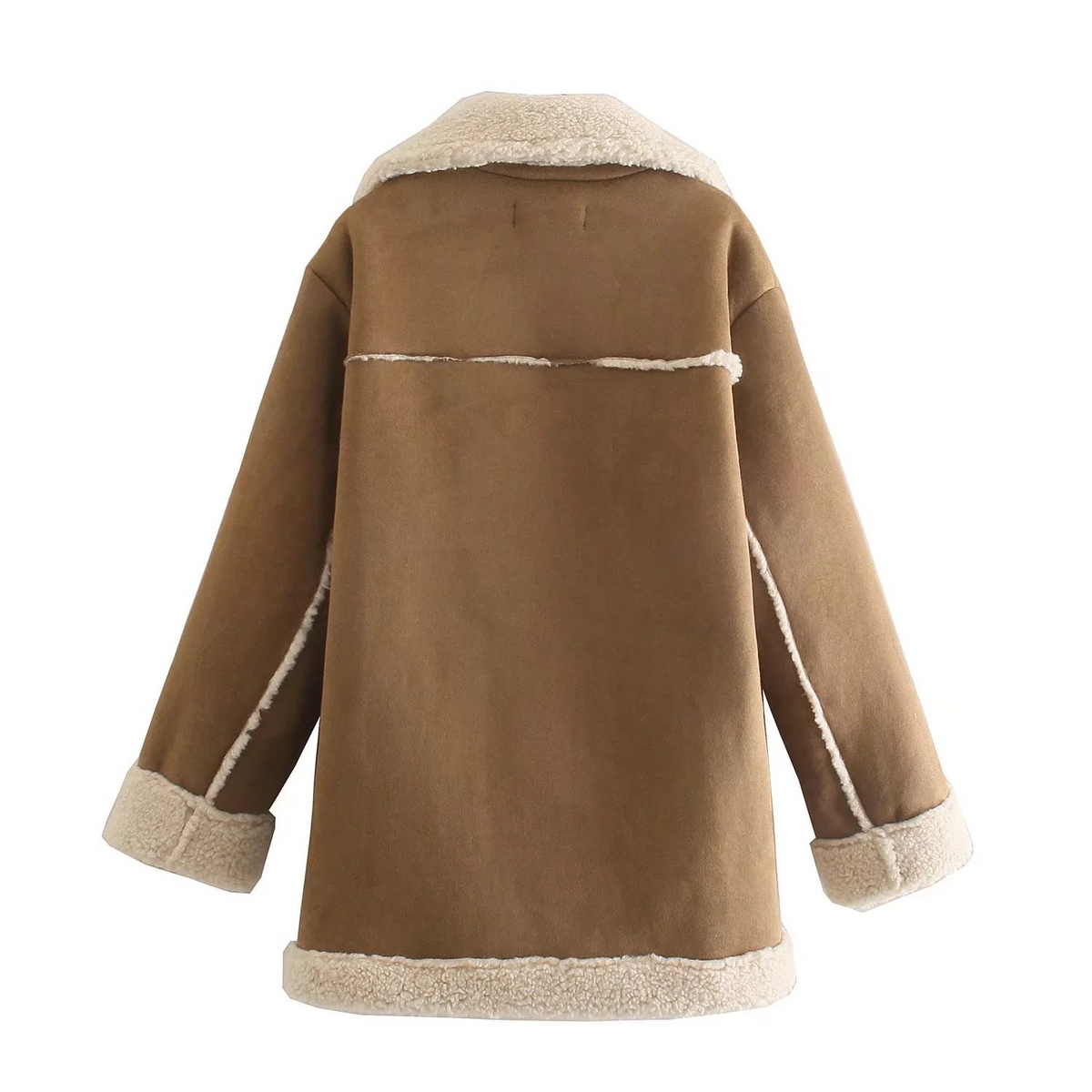 Luxe Suede & Fur Winter Coat