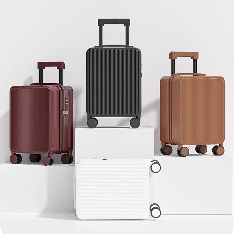 Men's and women's trolley case zipper suitcase by My Store, shown with a durable wheeled design