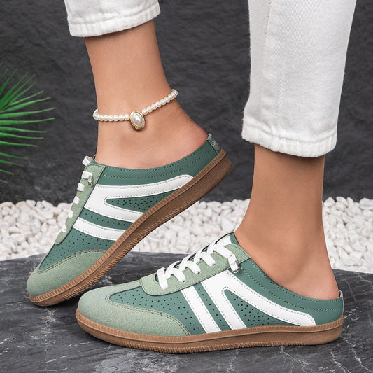 Casual breathable slip-on half-slipper sneakers in a comfortable design