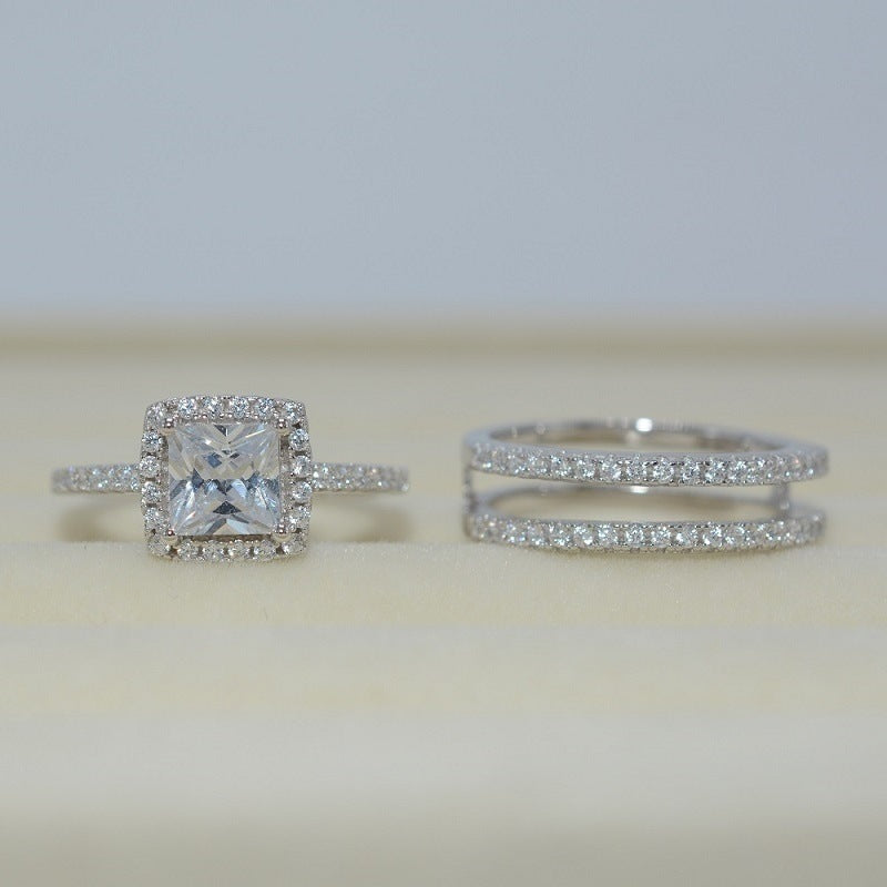 Women's versatile simple zircon ring, delicate fashion jewelry design by My Store