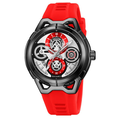 Shishi Mei men's fashion watch in close-up view with a sleek wristwatch design