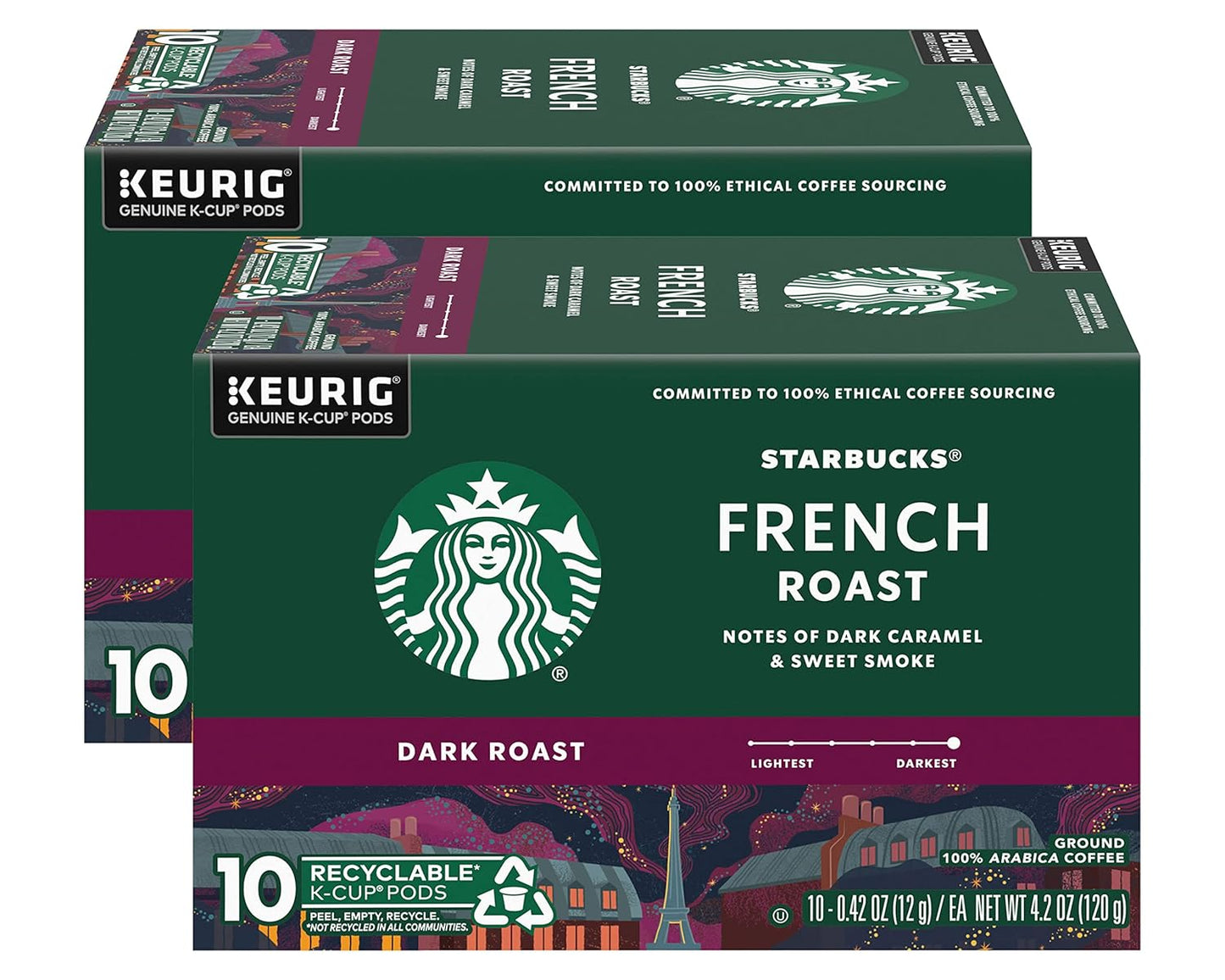 Starbucks Blonde K-Cup coffee pods, medium and dark roast, variety pack with flavored options, 40 Keurig compatible coffee capsules