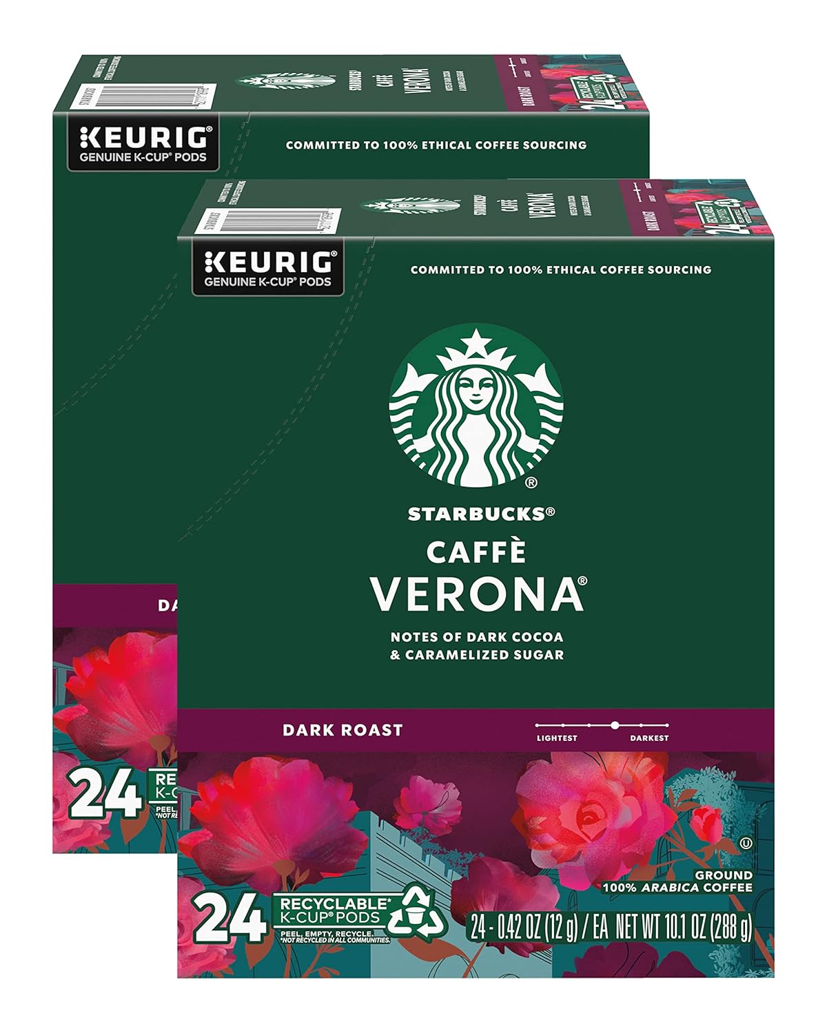 Starbucks Blonde, Medium, Dark Roast K-Cup Coffee Pods for Keurig, variety pack of 40 hot or iced coffee pods.