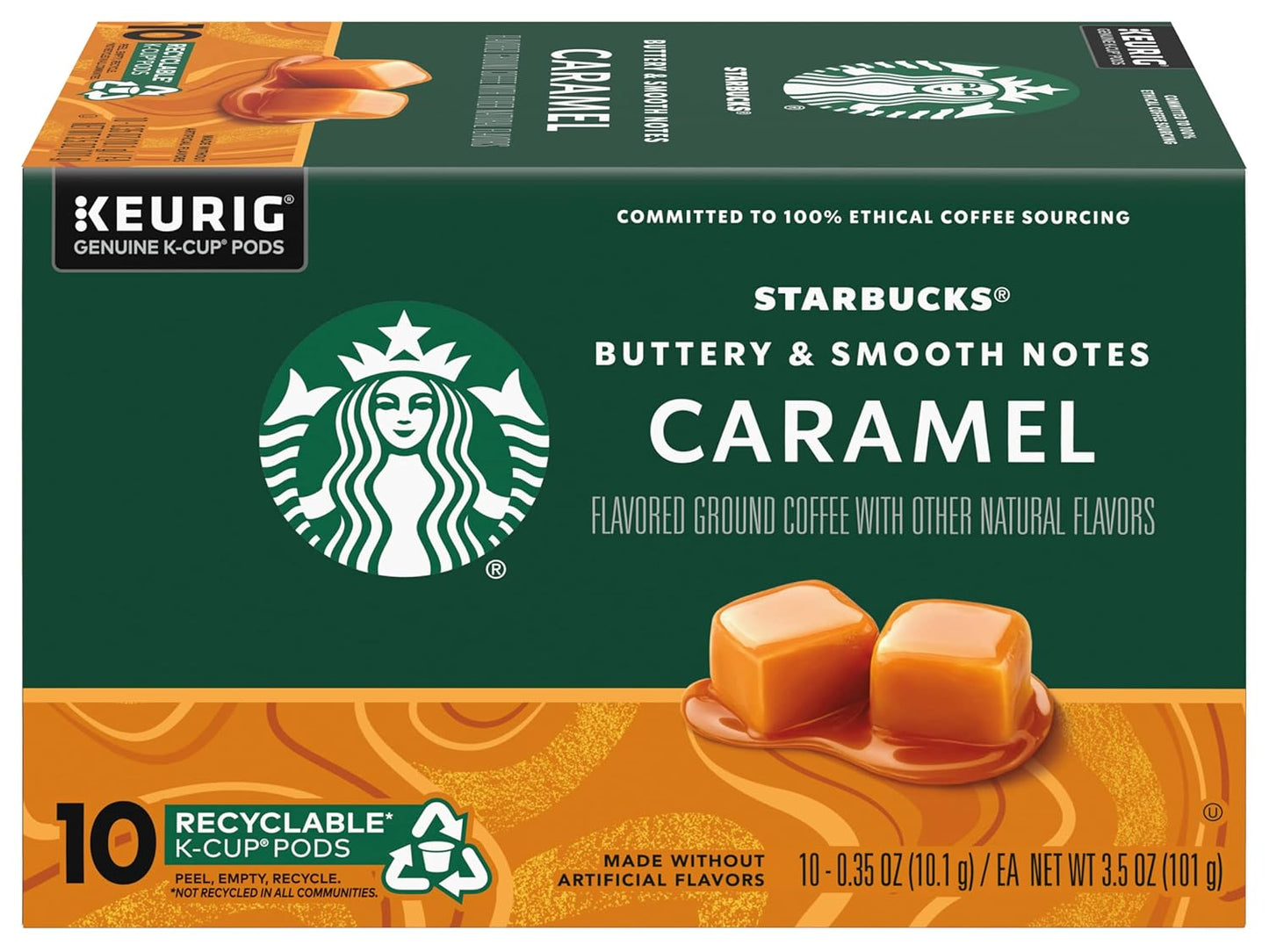 Starbucks Blonde K-Cup coffee pods variety pack with 40 medium, dark roast, and flavored hot or iced coffee for Keurig brewers.
