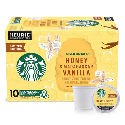 Starbucks Blonde, Medium, Dark Roast K-Cup coffee pods in a variety pack for hot or iced coffee, 40 Keurig-compatible pods.