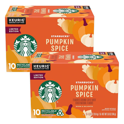 Starbucks K-Cup coffee pods variety pack with Blonde, medium, dark roast, and flavored options for hot or iced coffee, 40 pods.