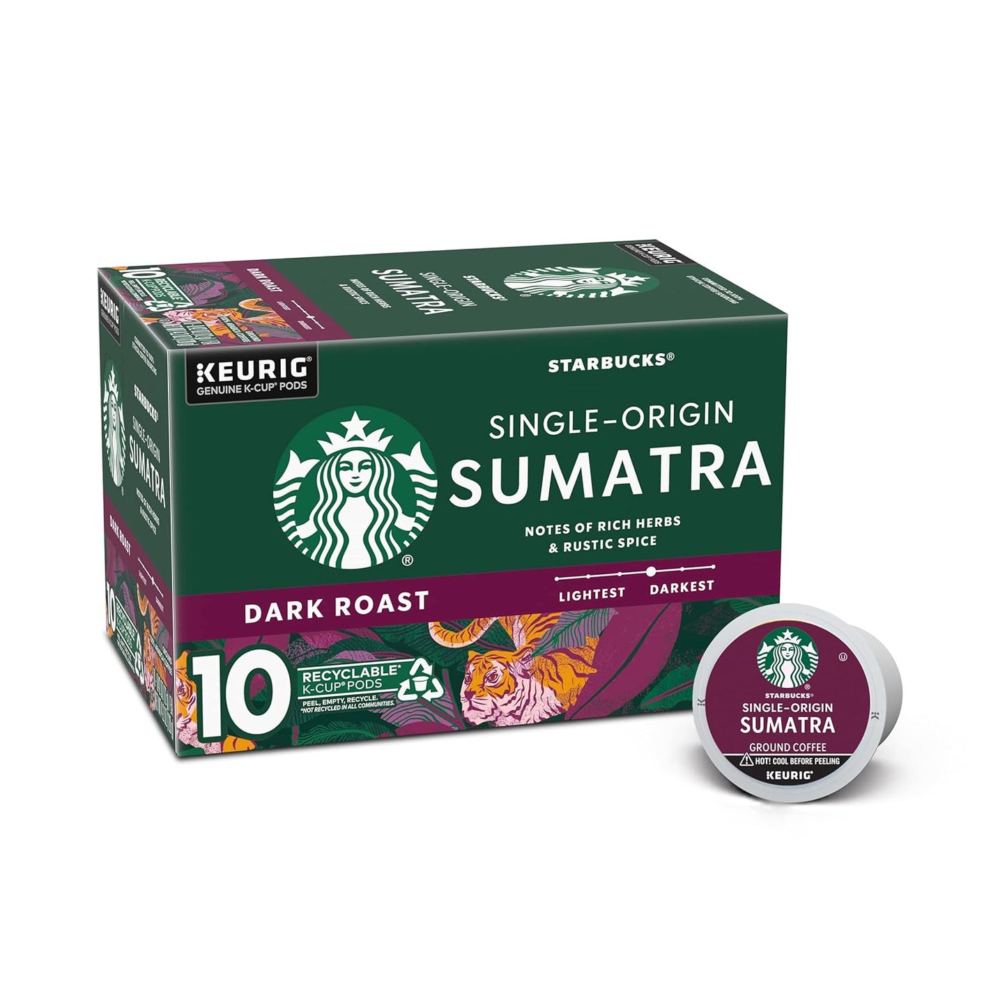 Starbucks K-Cup coffee pods variety pack with 40 medium to dark roast and flavored coffees for Keurig brewers.