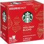 Starbucks Blonde K-Cup coffee pods in a variety pack, including medium, dark roast, and flavored options for hot or iced coffee.