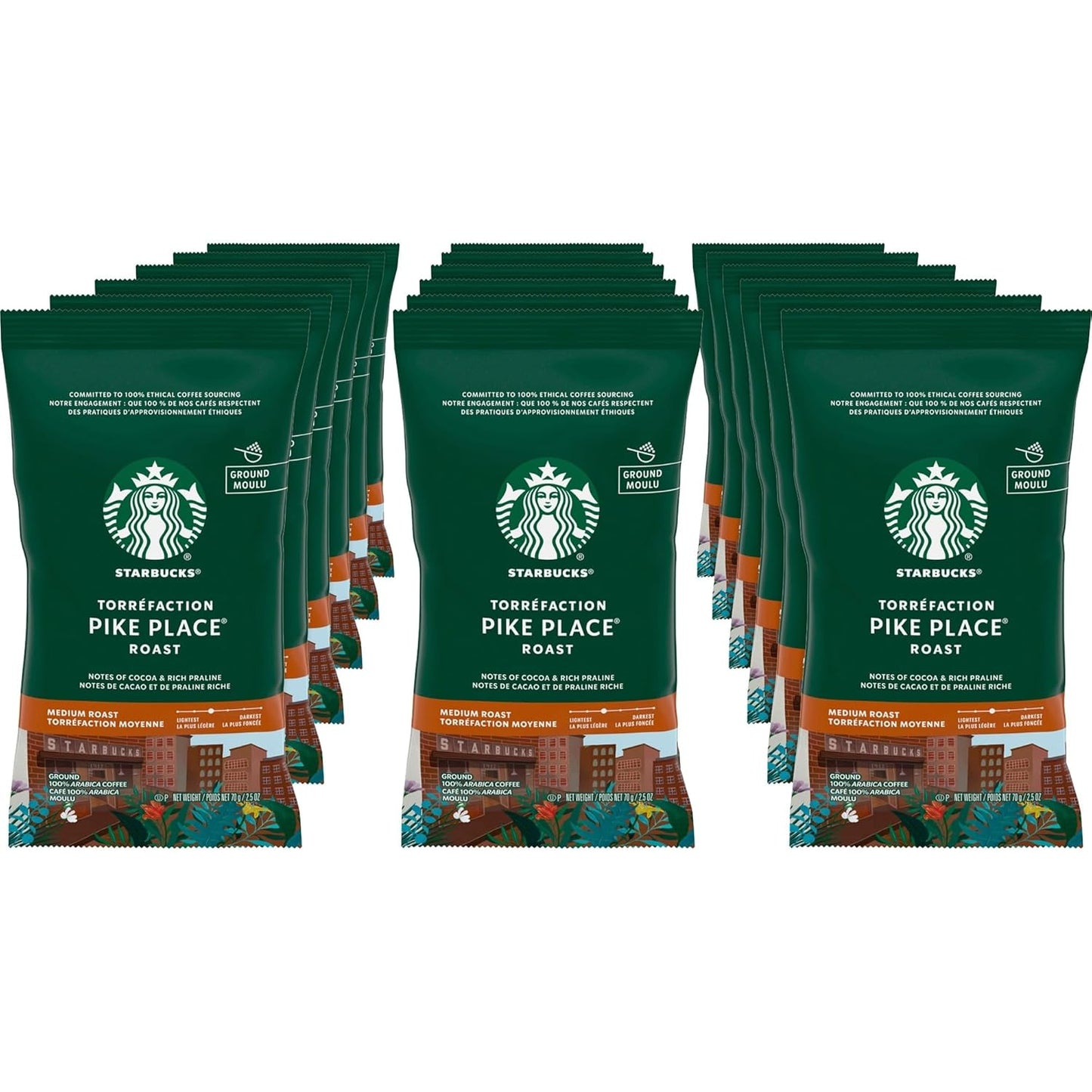 Starbucks Blonde K-Cup coffee pods variety pack with 40 medium, dark roast, and flavored coffee pods for Keurig brewers.