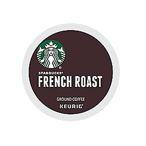 Assorted Starbucks K-Cup coffee pods including Blonde, medium, dark roast, and flavored varieties for hot or iced coffee in a 40-pack.