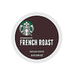 Assorted Starbucks K-Cup coffee pods including Blonde, medium, dark roast, and flavored varieties for hot or iced coffee in a 40-pack.