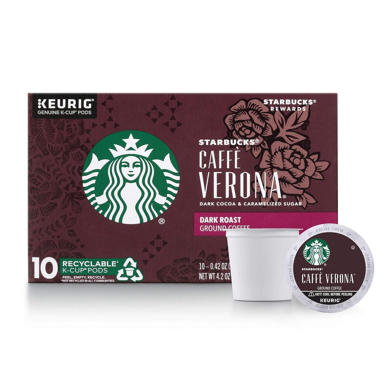 Starbucks K-Cup coffee pods variety pack with medium, dark roast, and flavored options for hot or iced coffee, 40 Keurig pods.
