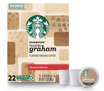 Starbucks K-Cup coffee pods variety pack with Blonde, medium, dark roast, and flavored options for hot or iced coffee, 40 pods.