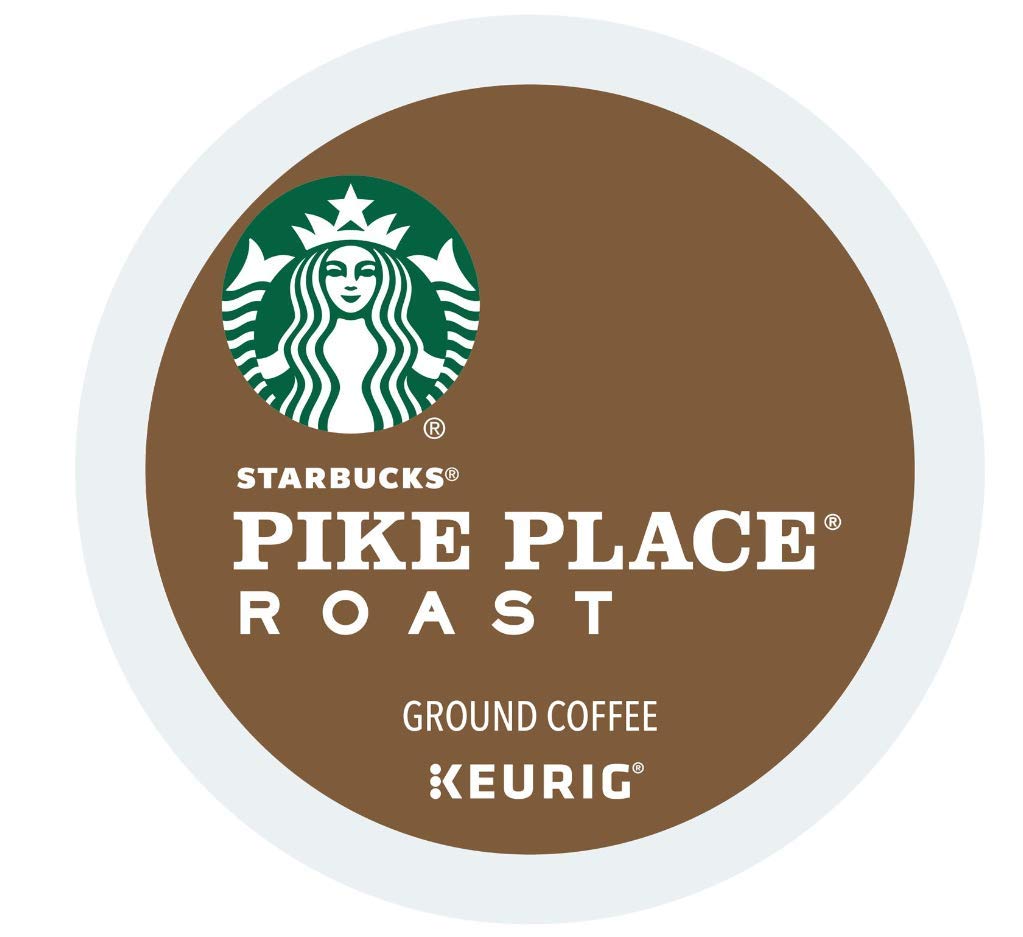 Starbucks Blonde, medium, dark roast, and flavored K-Cup coffee pods in a variety pack for Keurig brewers.