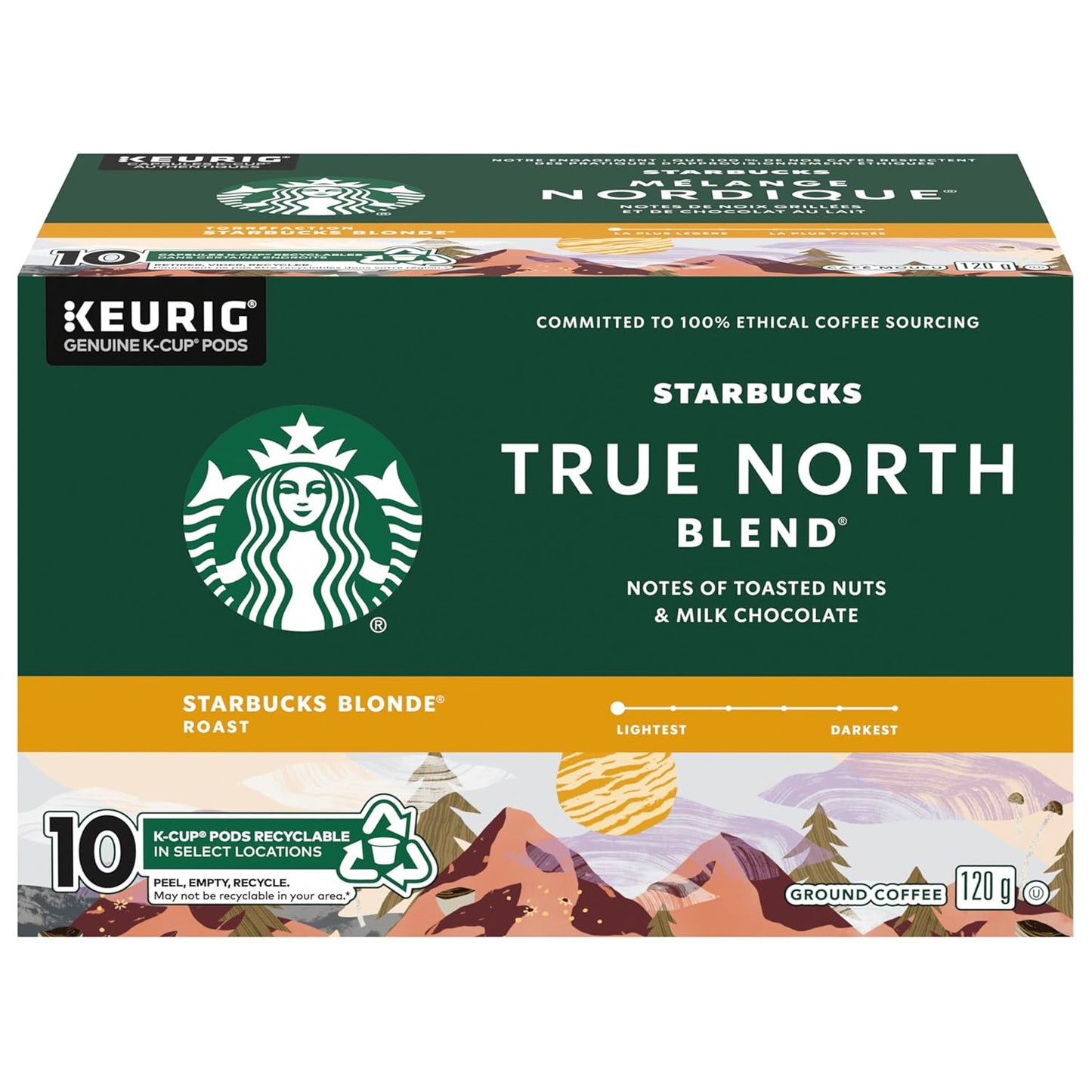 Starbucks Blonde, Medium, Dark Roast K-Cup coffee pods in variety pack, hot or iced, 40 Keurig compatible coffee pods.