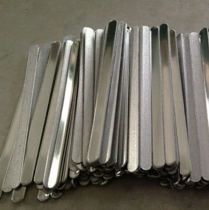 Mascara nose bridge strip wire in 85x5mm, 90x5mm, and 95x5mm sizes, black flexible strip for eyelash extension applications.