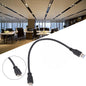 USB 3.0 cable for Seagate Backup Plus Slim and WD Elements 2.5-inch portable external hard drives, black MicroUSB connector.