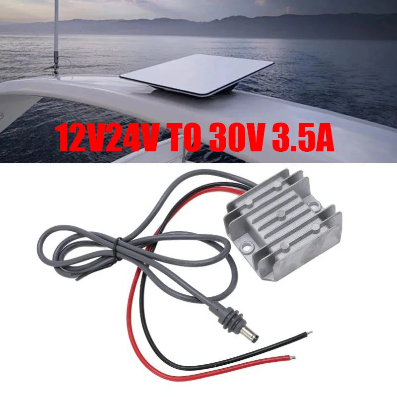 BackupMyFilesNow® Power Adapter for Starlink Mini, 12V to 30V, 3.5A boost converter, 100W PD output, gray DC power supply