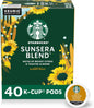 Starbucks Blonde Roast Veranda Blend K-Cup coffee pods for Keurig, hot or iced, 60-pack, featuring light, smooth coffee flavor