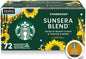 Starbucks Blonde Roast Veranda Blend K-Cup coffee pods for Keurig, hot or iced, 72-pack, featuring light, smooth coffee.