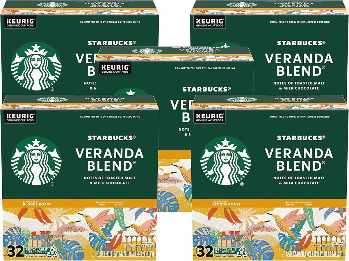 Starbucks Blonde Roast K-Cup coffee pods, Veranda Blend, for hot or iced coffee, 60 Keurig-compatible pods, from BACKUPMYFILESNOW.COM®