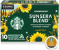 Starbucks Blonde Roast K-Cup coffee pods Veranda Blend for Keurig, hot or iced, 60-pack, with packaging and pods visible.