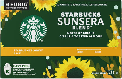 Starbucks Blonde Roast K-Cup coffee pods for Keurig, Veranda Blend, hot or iced, 60-pack of backupmyfilesnow.com® brand.