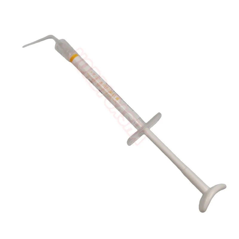 0.5g syringe of BackupMyFilesNow.com Oral Periodontal Antiseptic Gel, dental antibacterial ointment for gum health, in a clear syringe.