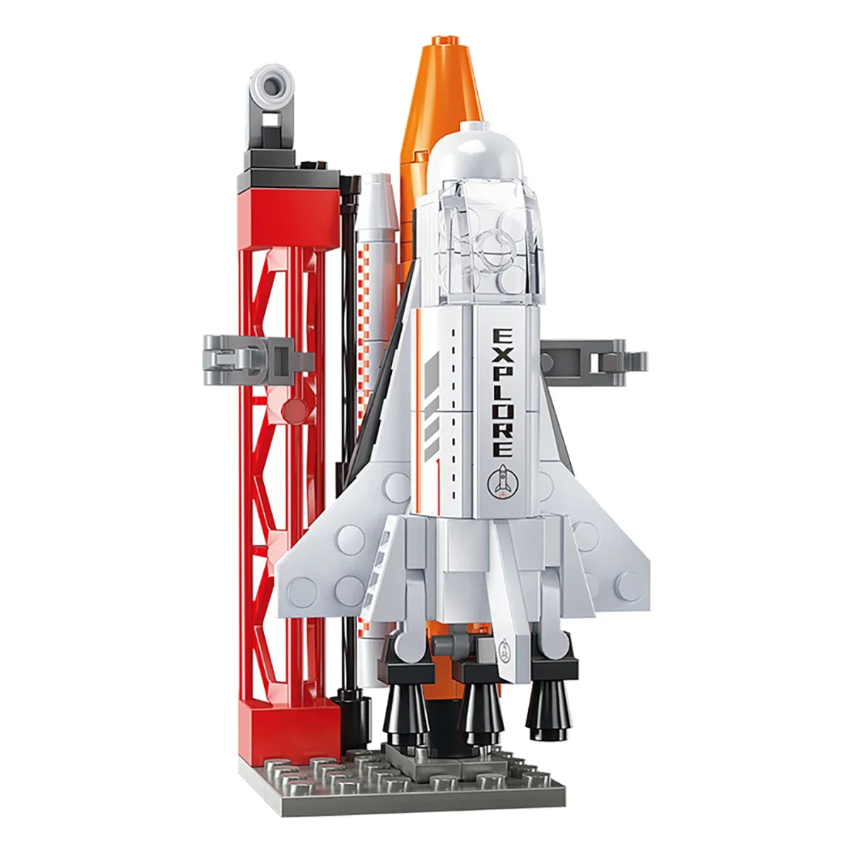 ToyLinx 115-piece spaceship building blocks set featuring a space shuttle, rocket, and exploration bricks for boys and girls.