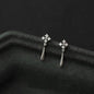 Korean fashion female earrings with leaf design, rhinestones, and tassel charms, perfect for wedding or party jewelry.