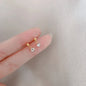 Korean fashion leaf earrings for women with rhinestone tassel charms, perfect for weddings and parties, from BackupMyFilesNow.com