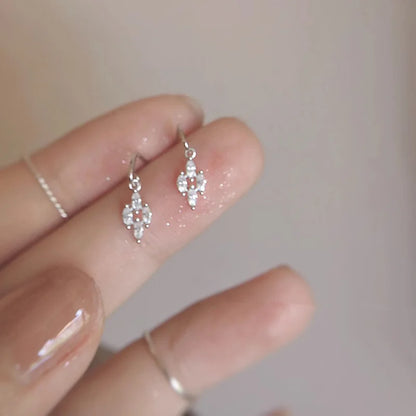 Korean fashion student leaves earrings for women with rhinestone tassel charms, perfect for weddings and party jewelry.