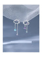 Korean fashion student leaves earrings for women with rhinestone tassel charms, ideal for wedding or party jewelry accessories.