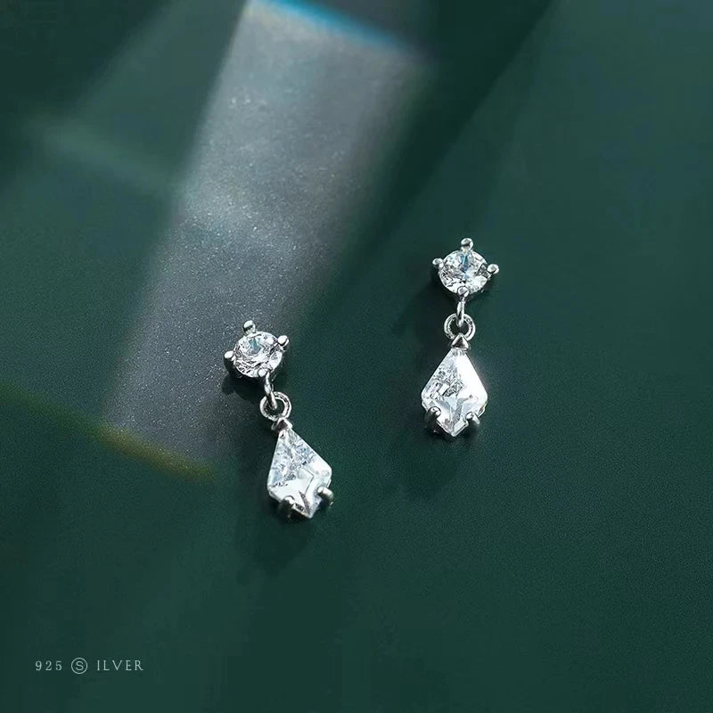 Korean fashion student leaves earrings for women with rhinestone tassel charms, ideal for bridal or wedding party jewelry.