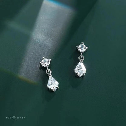 Korean fashion student leaves earrings for women with rhinestone tassel charms, ideal for bridal or wedding party jewelry.