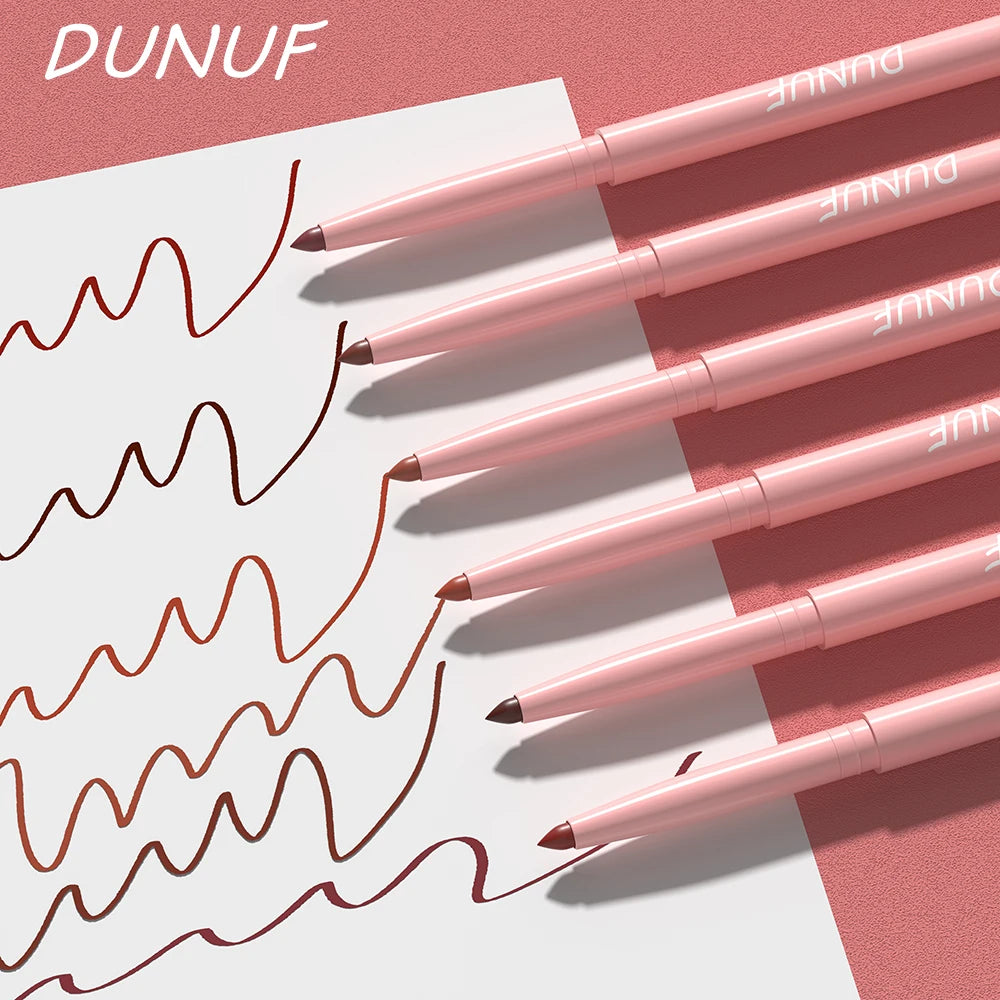 Six-piece BackupMyFilesNow.com lip liner pen set with long-lasting, waterproof, sweatproof, easy-to-apply, non-fading lip color.