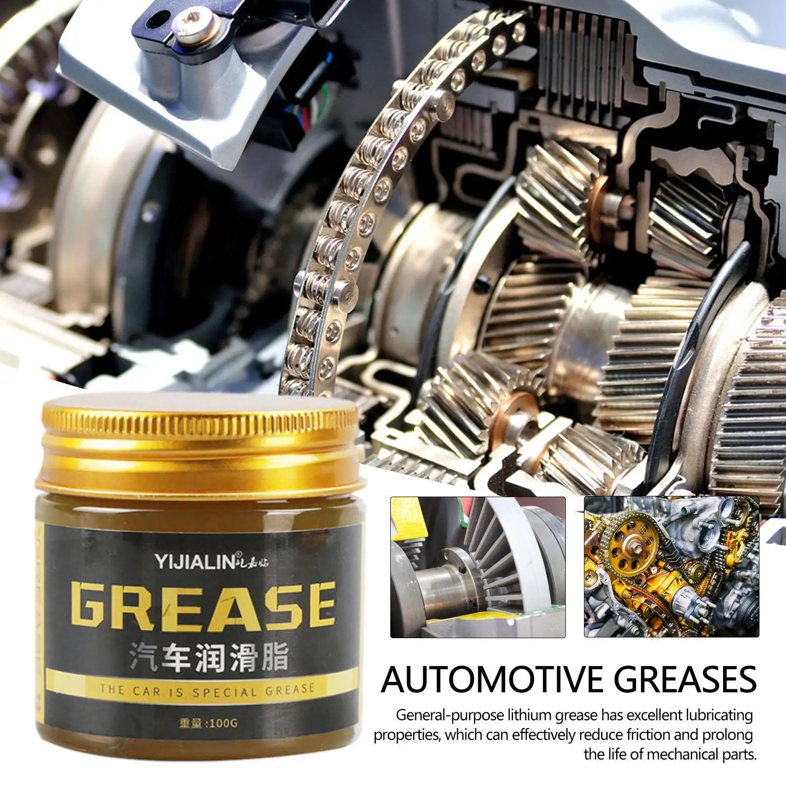 Automotive grease 100g by BACKUPMYFILESNOW.COM®, high-temperature wear-resistant lubricating grease for automotive applications