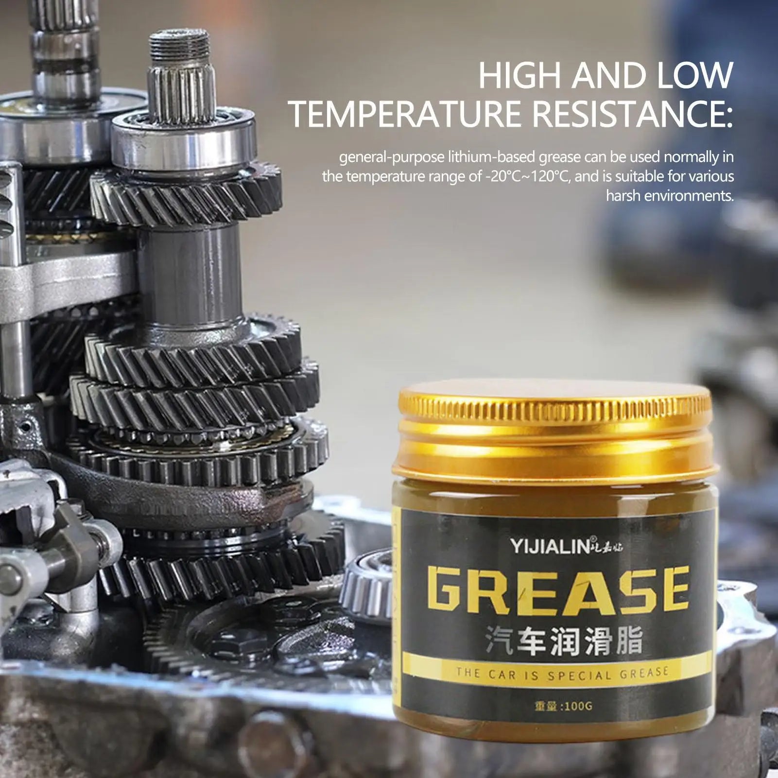 BackupMyFilesNow® automotive grease 100g high-temperature, wear-resistant lubricant for automotive parts and machinery.