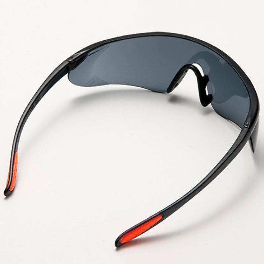 Unisex BACKUPMYFILESNOW.COM® anti-splash safety goggles with clear lenses, designed for industrial, cycling, windproof, and dustproof protection.