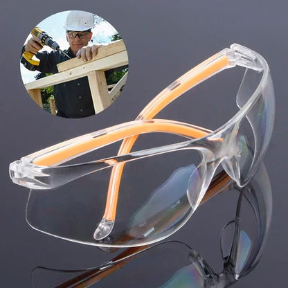 Unisex BACKUPMYFILESNOW.COM® anti-splash safety goggles with clear lenses, windproof and dustproof for industrial or cycling protection.