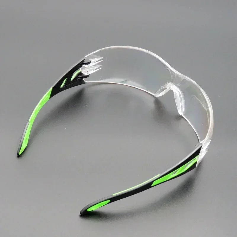 Unisex BACKUPMYFILESNOW® anti-splash safety goggles with clear lenses, industrial eye protection, windproof and dustproof design.
